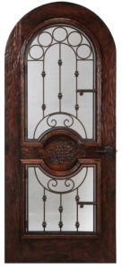 Coto Arched Wine Cellar Door with Operable Wrought Iron